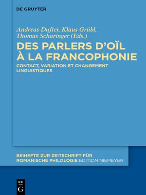 cover image of Des parlers d'oïl à la francophonie